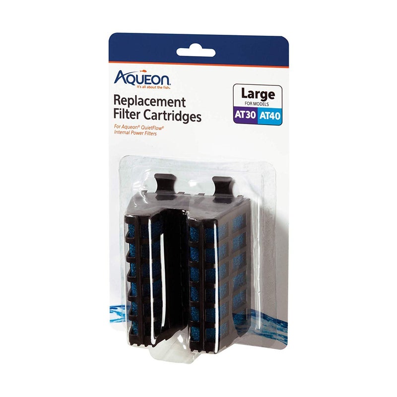 Aqueon 6 Count Replacement Internal Filter Cartridges, Large, for QuietFlow Internal Filter AT30 and AT40 - Image 1